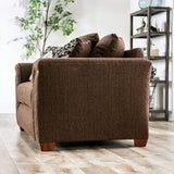 Belsize Chocolate/Tan Sofa & Loveseat by Furniture of America at Eve Furniture