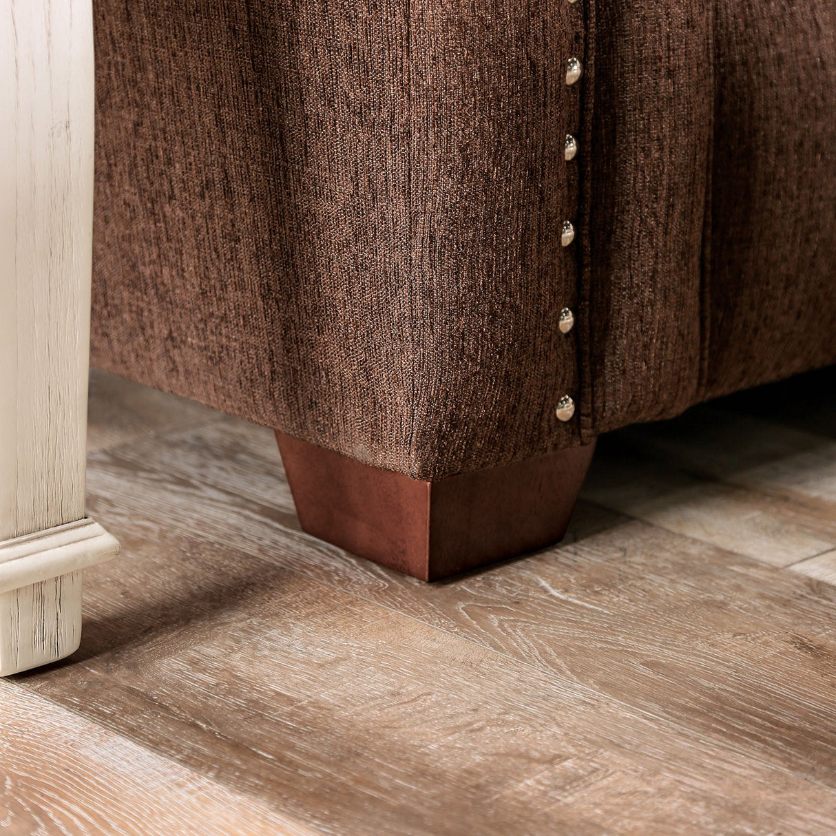 Belsize Chocolate/Tan Sofa & Loveseat by Furniture of America at Eve Furniture