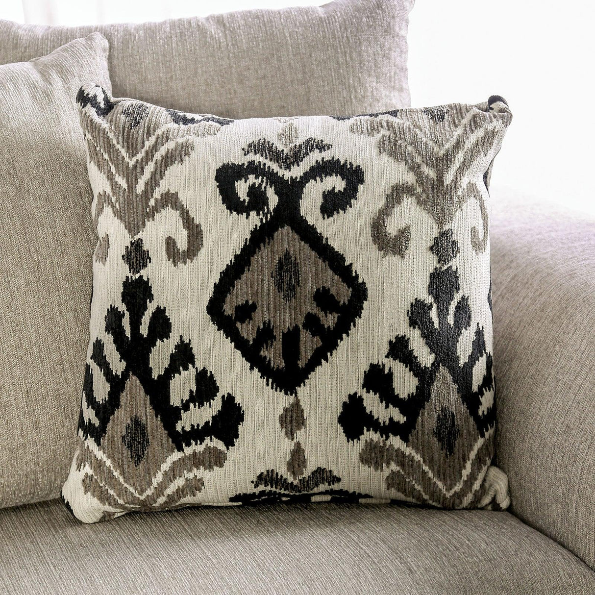 Belsize Light Taupe/Black Loveseat by Furniture of America at Eve Furniture