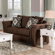 Belsize Chocolate/Tan Loveseat by Furniture of America at Eve Furniture