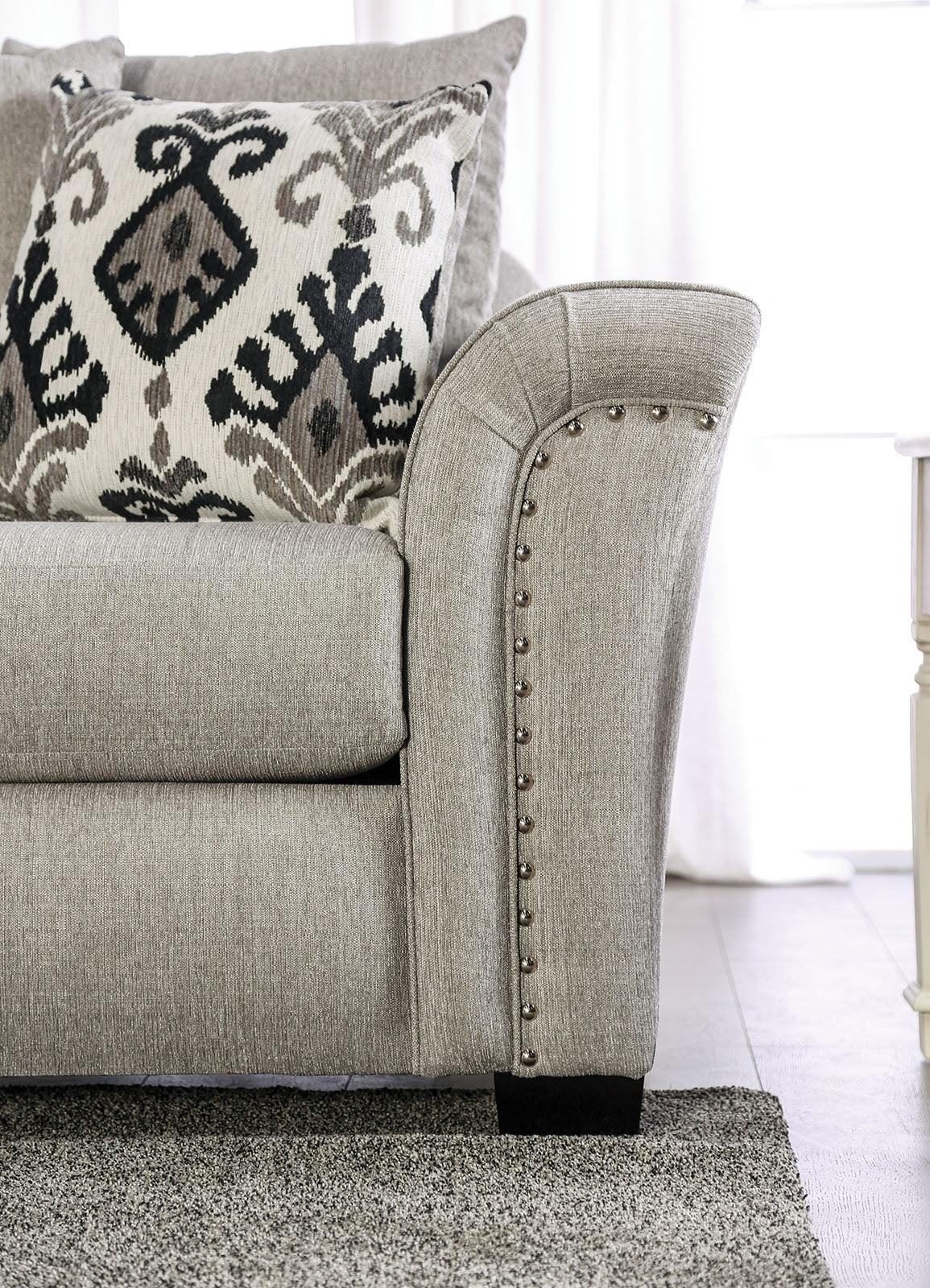 Belsize Light Taupe/Black Loveseat by Furniture of America at Eve Furniture