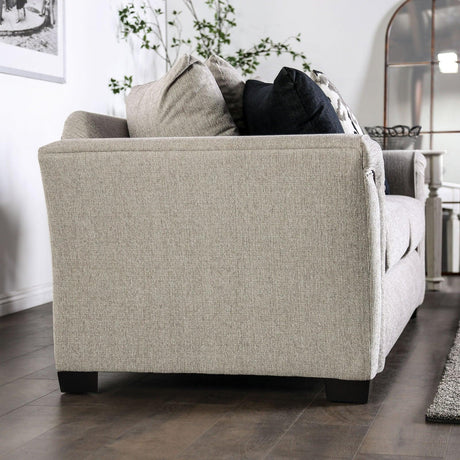 Belsize Light Taupe/Black Loveseat by Furniture of America at Eve Furniture