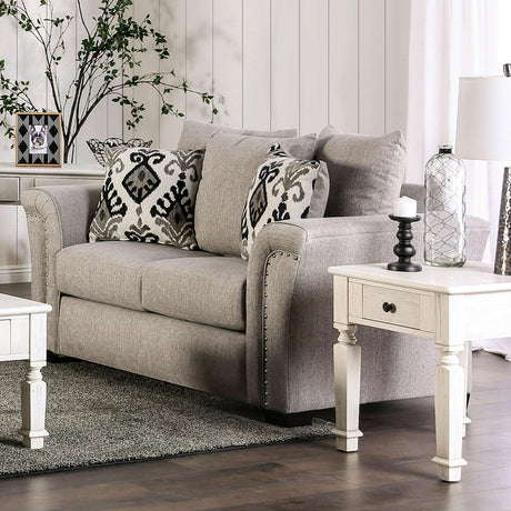 Belsize Light Taupe/Black Loveseat by Furniture of America at Eve Furniture