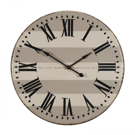 Belton Round Oversize Farmhouse Wall Clock by Mercana at Eve Furniture