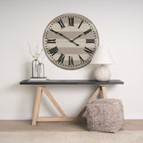 Belton Round Oversize Farmhouse Wall Clock by Mercana at Eve Furniture