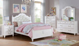 Belva White Twin Bed by Furniture of America at Eve Furniture