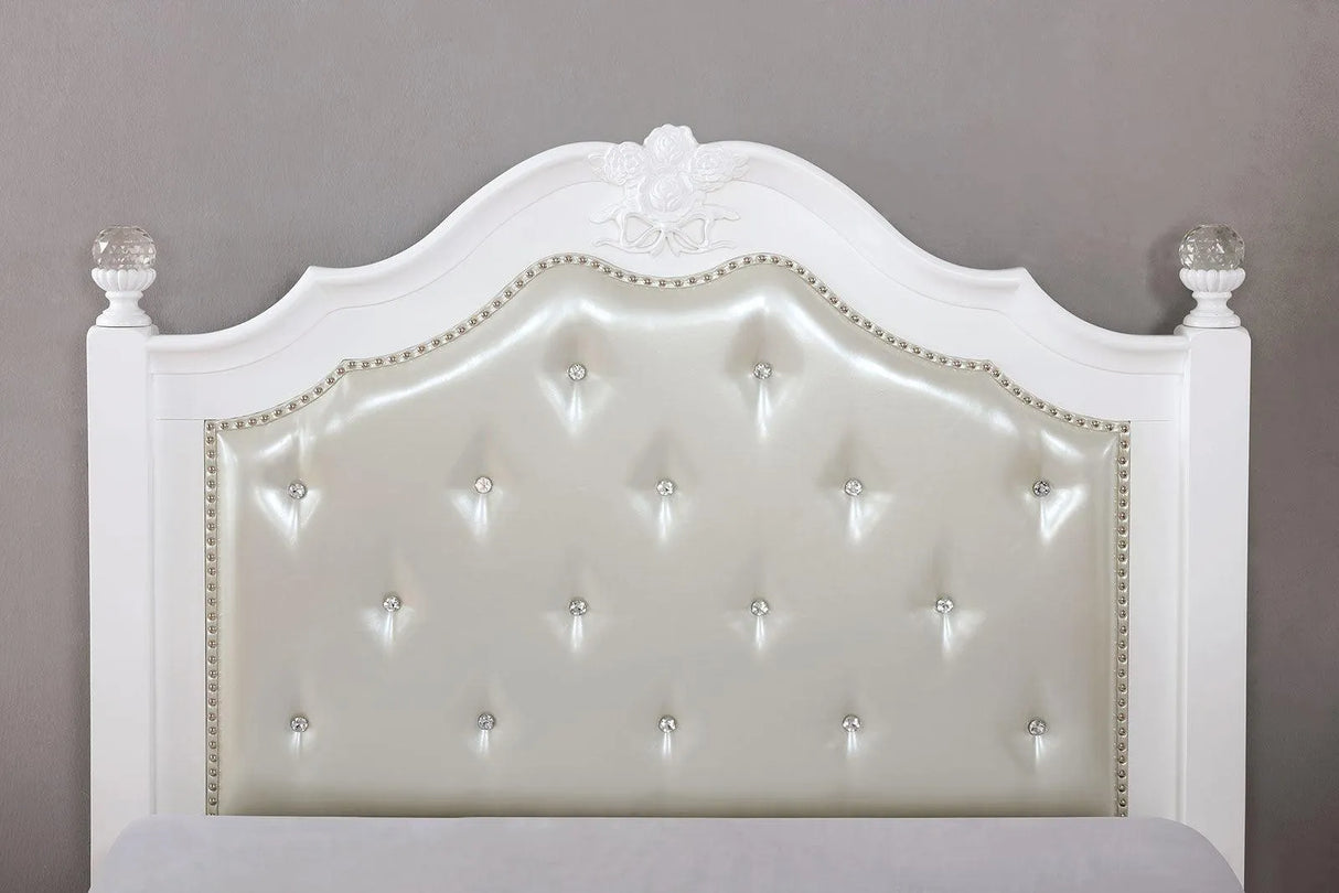 Belva White Twin Bed by Furniture of America at Eve Furniture