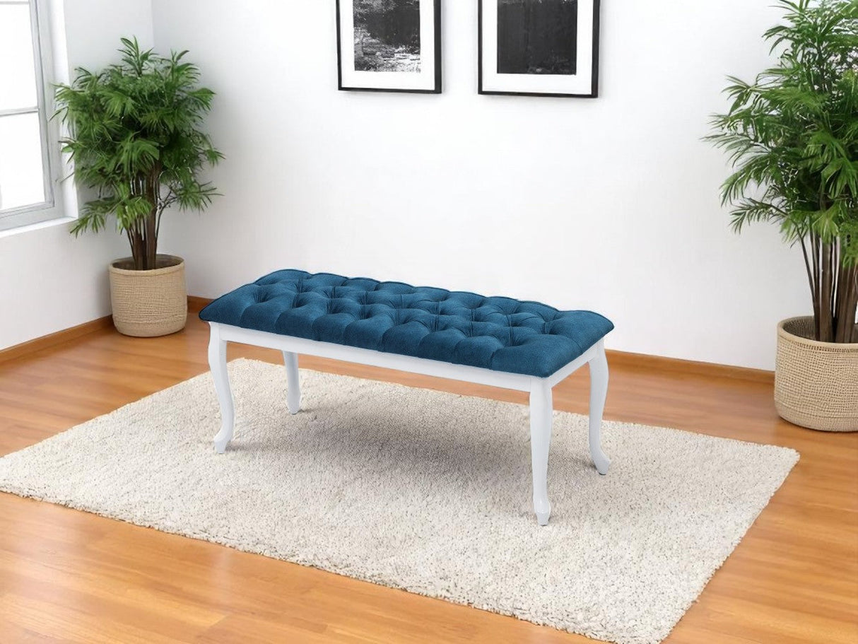 Bench With Wood Legs by Furnia at Eve Furniture