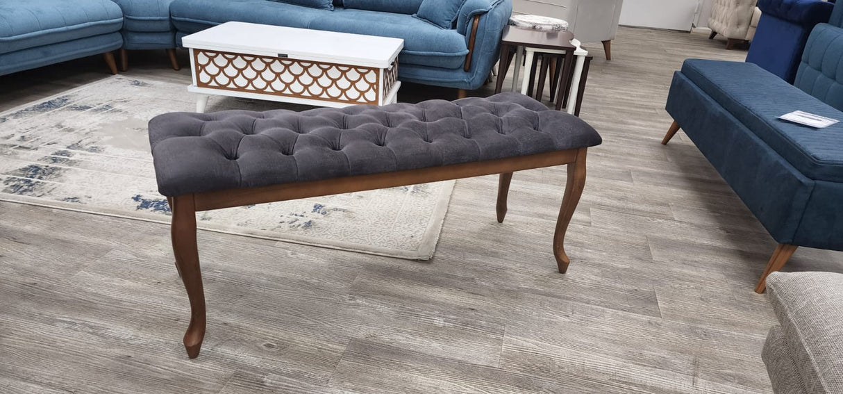 Bench With Wood Legs by Furnia at Eve Furniture