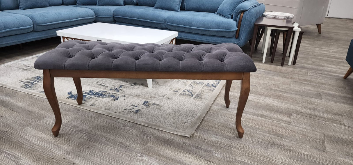 Bench With Wood Legs by Furnia at Eve Furniture