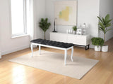 Bench With Wood Legs by Furnia at Eve Furniture