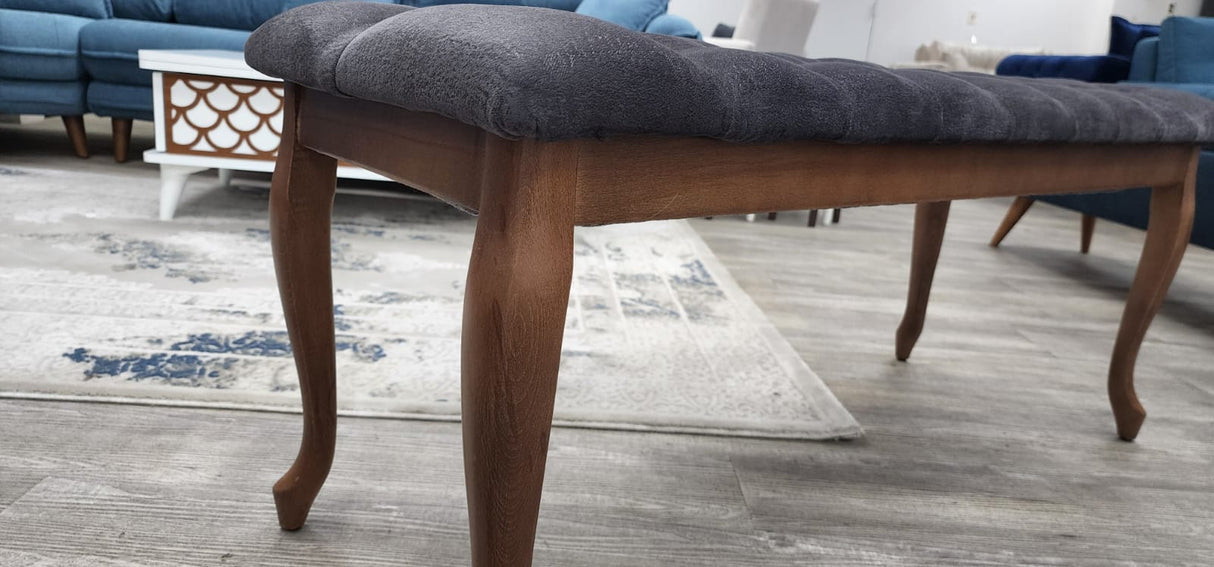Bench With Wood Legs by Furnia at Eve Furniture