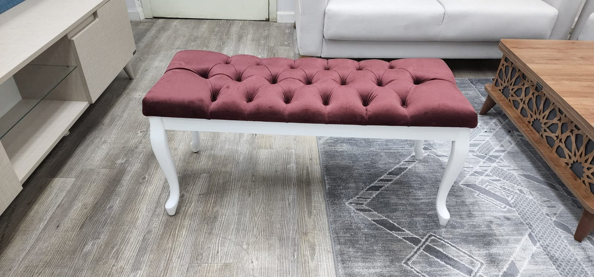 Bench With Wood Legs by Furnia at Eve Furniture
