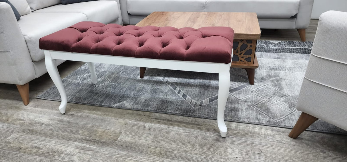 Bench With Wood Legs by Furnia at Eve Furniture