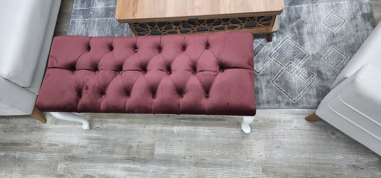 Bench With Wood Legs by Furnia at Eve Furniture