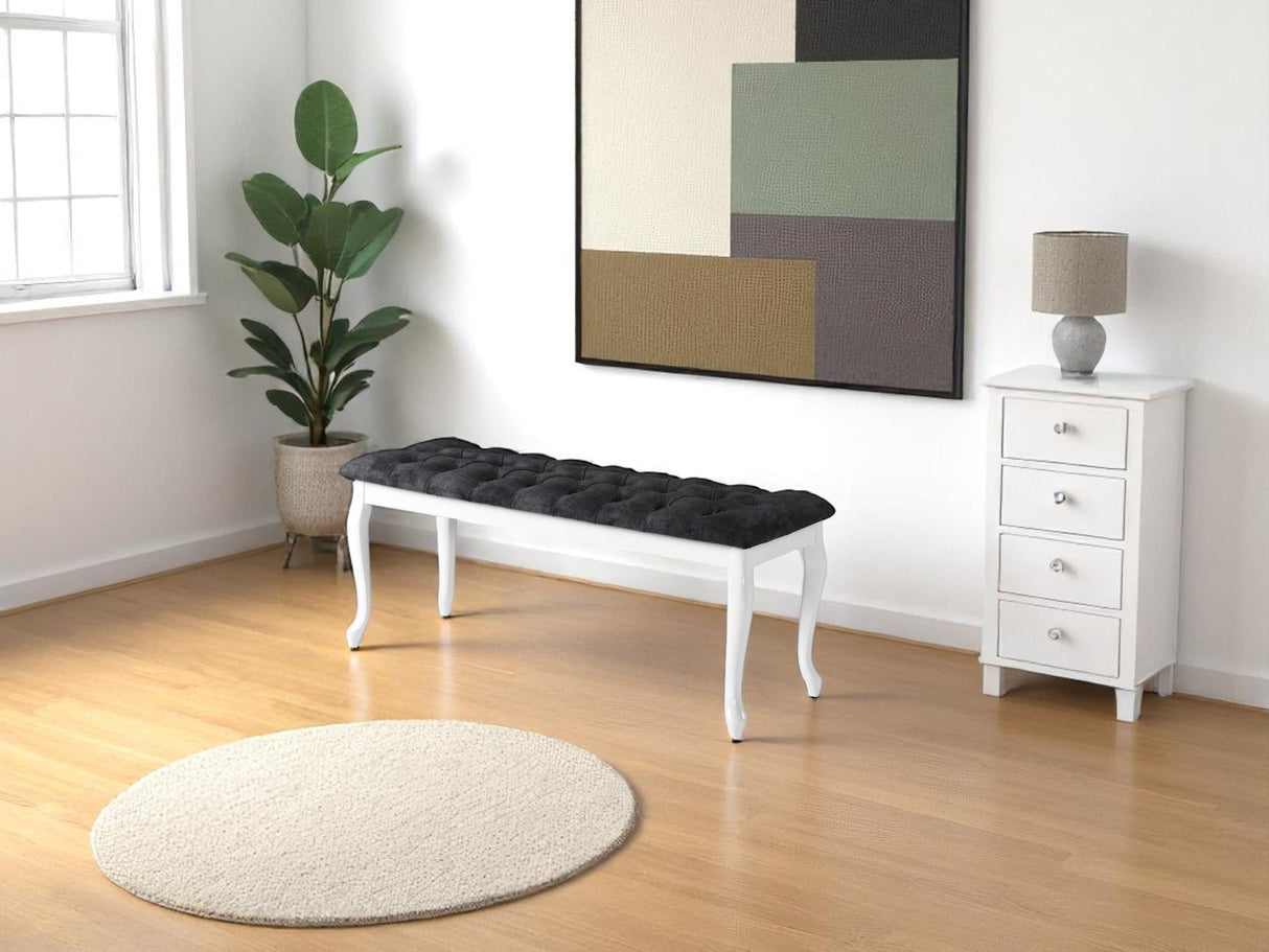 Bench With Wood Legs by Furnia at Eve Furniture
