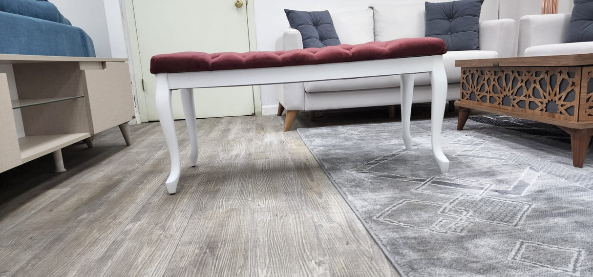 Bench With Wood Legs by Furnia at Eve Furniture