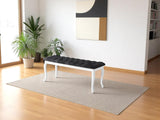 Bench With Wood Legs by Furnia at Eve Furniture