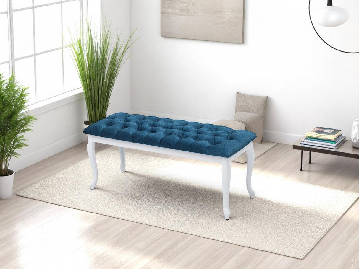 Bench With Wood Legs by Furnia at Eve Furniture