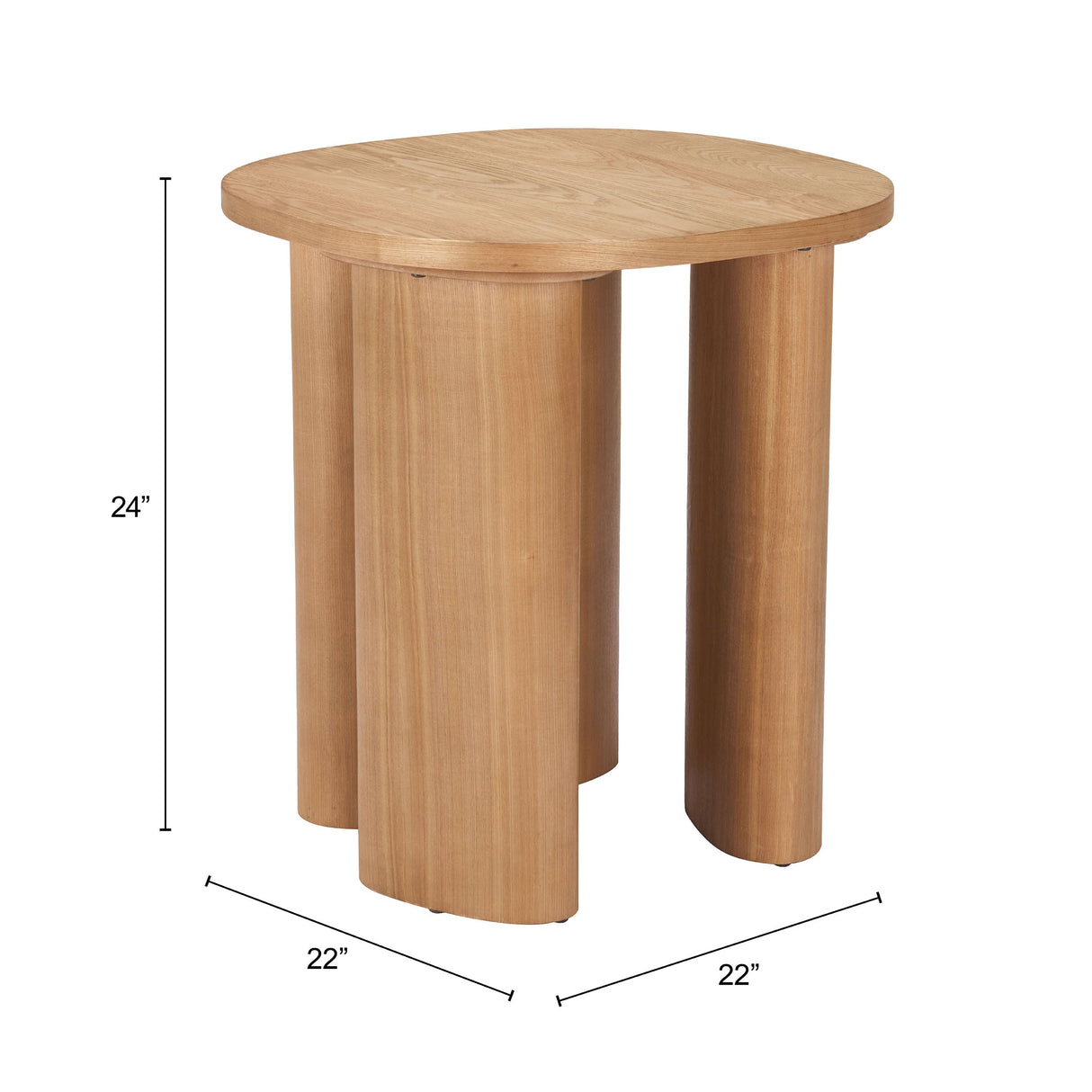 Benen Natural Side Table by Zuomod at Eve Furniture