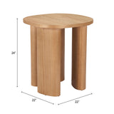 Benen Natural Side Table by Zuomod at Eve Furniture