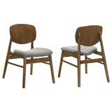 Benford Dark Brown Dining Side Chair Upholstered Seat (Set of 2) by Coaster at Eve Furniture