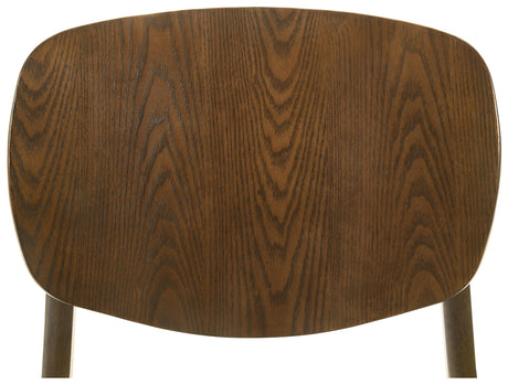 Benford Dark Brown Dining Side Chair Wood Seat (Set of 2) by Coaster at Eve Furniture