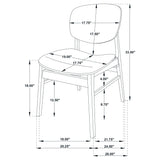 Benford Dark Brown Dining Side Chair Wood Seat (Set of 2) by Coaster at Eve Furniture