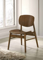 Benford Dark Brown Dining Side Chair Wood Seat (Set of 2) by Coaster at Eve Furniture