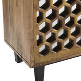 Bengal Manor Brown/Silver Honeycomb Sideboard by Crestview at Eve Furniture
