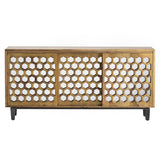 Bengal Manor Brown/Silver Honeycomb Sideboard by Crestview at Eve Furniture