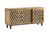 Bengal Manor Brown/Silver Honeycomb Sideboard by Crestview at Eve Furniture