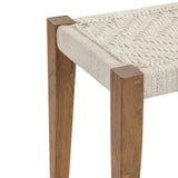 Bengal Manor Cream/Brown Jute Bench by Crestview at Eve Furniture