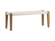 Bengal Manor Cream/Brown Jute Bench by Crestview at Eve Furniture