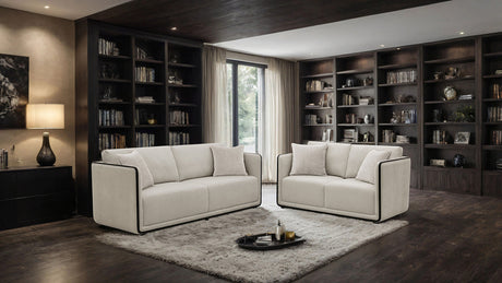 Benilde Taupe Loveseat by Furniture of America at Eve Furniture