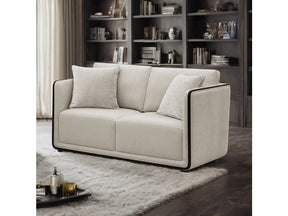 Benilde Taupe Loveseat by Furniture of America at Eve Furniture