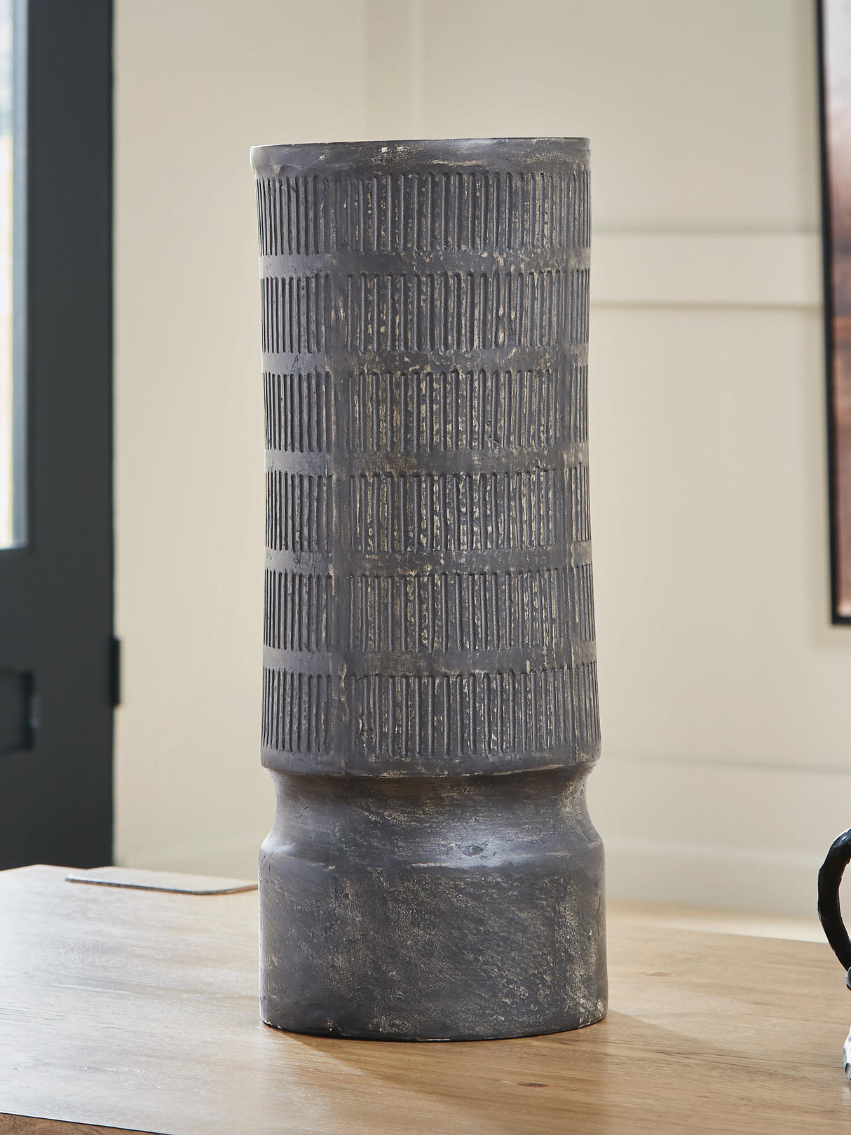 Beninworth Antique Black Vase by Ashley at Eve Furniture