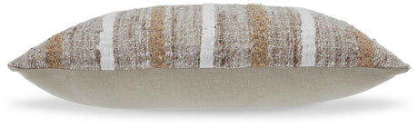 Benish Tan/Brown/White Pillow by Ashley at Eve Furniture