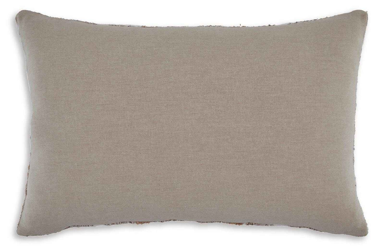 Benish Tan/Brown/White Pillow by Ashley at Eve Furniture