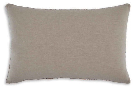Benish Tan/Brown/White Pillow by Ashley at Eve Furniture