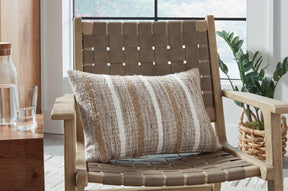 Benish Tan/Brown/White Pillow (Set of 4) by Ashley at Eve Furniture