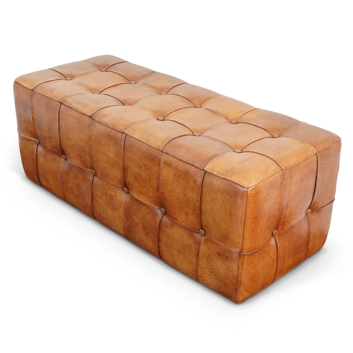 Benjiro Tan Leather Bench by Ashcroft Furniture at Eve Furniture