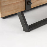 Benk Wood and Black Metal Five Cup Candle Holder by Mercana at Eve Furniture