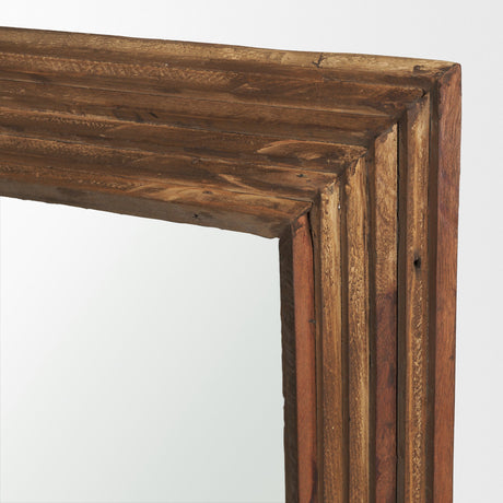 Bennet Large Rectangle Reclaimed Wooden Mirror by Mercana at Eve Furniture