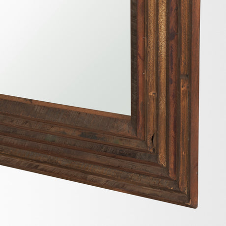 Bennet Small Rectangle Reclaimed Wooden Mirror by Mercana at Eve Furniture