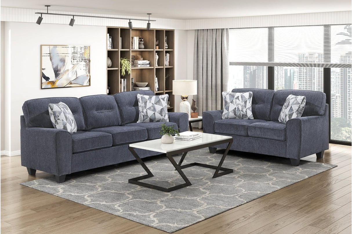 Bennett Blue Sofa by Homelegance at Eve Furniture
