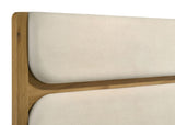 Bennett Cream and Light Oak 62-inch Eastern King Upholstered Panel Bed by Coaster at Eve Furniture