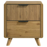Bennett Light Oak 2-drawer Bedroom Nightstand Bedside Table by Coaster at Eve Furniture