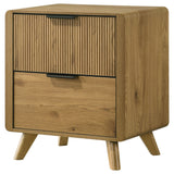 Bennett Light Oak 2-drawer Bedroom Nightstand Bedside Table by Coaster at Eve Furniture