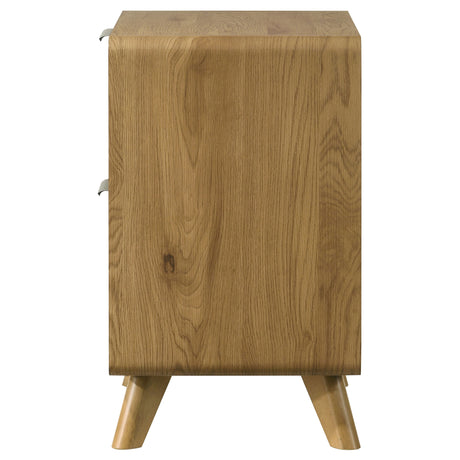 Bennett Light Oak 2-drawer Bedroom Nightstand Bedside Table by Coaster at Eve Furniture
